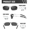image:imageDUCO Mens Sports Polarized Sunglasses UV Protection Sunglasses for Men 8177sWhite Black Frame Grey Lens