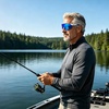 image:imageDUCO Nonpolarized Cycling Glasses UV400 Protection Running Shades DC0038Blue Frame White Temple Revo Blue Lens