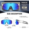 image:imageDUCO Nonpolarized Cycling Glasses UV400 Protection Running Shades DC0038Blue Frame White Temple Revo Blue Lens