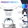 image:imageDUCO Nonpolarized Cycling Glasses UV400 Protection Running Shades DC0038Blue Frame White Temple Revo Blue Lens