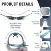 image:imageDUCO Nonpolarized Cycling Glasses UV400 Protection Running Shades DC0038Gunmental Frame Blue Temple Silver Lens