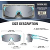 image:imageDUCO Nonpolarized Cycling Glasses UV400 Protection Running Shades DC0038Gunmental Frame Blue Temple Silver Lens