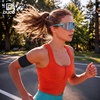 image:imageDUCO Nonpolarized Cycling Glasses UV400 Protection Running Shades DC0038Gunmental Frame Blue Temple Silver Lens