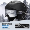image:imageDUCO OTG Ski Goggles Over Glasses SkiSnowboard Goggles for Men Women UV400 Protection AntiFog Skiing Snow Goggles DCS003Black Silver