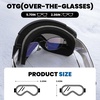 image:imageDUCO OTG Ski Goggles Over Glasses SkiSnowboard Goggles for Men Women UV400 Protection AntiFog Skiing Snow Goggles DCS003Black Silver