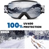 image:imageDUCO OTG Ski Goggles Over Glasses SkiSnowboard Goggles for Men Women UV400 Protection AntiFog Skiing Snow Goggles DCS003Black Silver