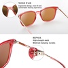 image:imageDUCO Oversized Polarized Sunglasses for Women Trendy Mirrored Shades Retro Square Light Weight UV400 Sun Glasses W01601 Transparent Pink Frame Pink Lens