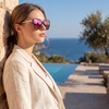 image:imageDUCO Oversized Polarized Sunglasses for Women Trendy Mirrored Shades Retro Square Light Weight UV400 Sun Glasses W01602 Black Frame Revo Pink Lens