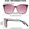 image:imageDUCO Oversized Polarized Sunglasses for Women Trendy Mirrored Shades Retro Square Light Weight UV400 Sun Glasses W01606 Purple Tortoise Frame Purple Lens
