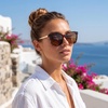 image:imageDUCO Oversized Polarized Sunglasses for Women Trendy Mirrored Shades Retro Square Light Weight UV400 Sun Glasses W01611 Tortoise Frame Brown Lens