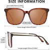 image:imageDUCO Oversized Polarized Sunglasses for Women Trendy Mirrored Shades Retro Square Light Weight UV400 Sun Glasses W01611 Tortoise Frame Brown Lens