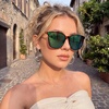 image:imageDUCO Oversized Polarized Sunglasses for Women Trendy Mirrored Shades Retro Square Light Weight UV400 Sun Glasses W01613 Tortoise Frame Revo Green Lens