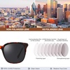 image:imageDUCO Oversized Polarized Sunglasses for Women Trendy Mirrored Shades Retro Square Light Weight UV400 Sun Glasses W01614 Tortoise Frame Grey Lens