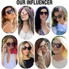 image:imageDUCO Oversized Polarized Sunglasses for Women Trendy Mirrored Shades Retro Square Light Weight UV400 Sun Glasses W01615 Tortoise Frame Revo Pink Lens