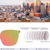 image:imageDUCO Oversized Polarized Sunglasses for Women Trendy Mirrored Shades Retro Square Light Weight UV400 Sun Glasses W01615 Tortoise Frame Revo Pink Lens