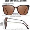 image:imageDUCO Oversized Polarized Sunglasses for Women Trendy Mirrored Shades Retro Square Light Weight UV400 Sun Glasses W01616 Grey Tortoise Frame Brown Lens