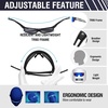 image:imageDUCO Polarized Sports Sunglasses for Men Women DC0023  UV400 Protection Beach Volleyball Sunglasses Flexible TR90 Frame Wrap Around Glasses for Baseball Softball Running07black Black Revo Blue