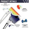 image:imageDUCO Polarized Sports Sunglasses for Men Women DC0023  UV400 Protection Beach Volleyball Sunglasses Flexible TR90 Frame Wrap Around Glasses for Baseball Softball Running05white Black Revo Orange