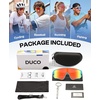 image:imageDUCO Polarized Sports Sunglasses for Men Women DC0023  UV400 Protection Beach Volleyball Sunglasses Flexible TR90 Frame Wrap Around Glasses for Baseball Softball Running04blue Black Revo Orange