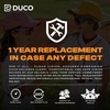 image:imageDUCO Polarized Sports Sunglasses for Men Women DC0023  UV400 Protection Beach Volleyball Sunglasses Flexible TR90 Frame Wrap Around Glasses for Baseball Softball Running04blue Black Revo Orange