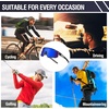 image:imageDUCO Polarized Sports Sunglasses for Men Women DC0023  UV400 Protection Beach Volleyball Sunglasses Flexible TR90 Frame Wrap Around Glasses for Baseball Softball Running07black Black Revo Blue
