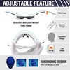 image:imageDUCO Polarized Sports Sunglasses for Men Women DC0023  UV400 Protection Beach Volleyball Sunglasses Flexible TR90 Frame Wrap Around Glasses for Baseball Softball Running05white Black Revo Orange