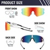 image:imageDUCO Polarized Sports Sunglasses for Men Women DC0023  UV400 Protection Beach Volleyball Sunglasses Flexible TR90 Frame Wrap Around Glasses for Baseball Softball Running05white Black Revo Orange