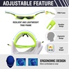 image:imageDUCO Polarized Sports Sunglasses for Men Women DC0023  UV400 Protection Beach Volleyball Sunglasses Flexible TR90 Frame Wrap Around Glasses for Baseball Softball Running11green Black Revo Orange