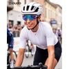 image:imageDUCO Polarized Sports Sunglasses for Men Women DC0023  UV400 Protection Beach Volleyball Sunglasses Flexible TR90 Frame Wrap Around Glasses for Baseball Softball Running01white Black Revo Blue