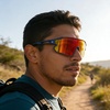 image:imageDUCO Polarized Sports Sunglasses for Men Women DC0023  UV400 Protection Beach Volleyball Sunglasses Flexible TR90 Frame Wrap Around Glasses for Baseball Softball Running10navy Black Revo Orange