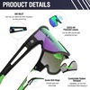 image:imageDUCO Polarized Sports Sunglasses for Men Women DC0023  UV400 Protection Beach Volleyball Sunglasses Flexible TR90 Frame Wrap Around Glasses for Baseball Softball Running06black Green Revo Blue