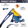 image:imageDUCO Polarized Sports Sunglasses for Men Women DC0023  UV400 Protection Beach Volleyball Sunglasses Flexible TR90 Frame Wrap Around Glasses for Baseball Softball Running10navy Black Revo Orange
