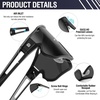 image:imageDUCO Polarized Sports Sunglasses for Men Women DC0023  UV400 Protection Beach Volleyball Sunglasses Flexible TR90 Frame Wrap Around Glasses for Baseball Softball Running02black Grey Revo Black