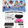 image:imageDUCO Polarized Sports Sunglasses for Men Women DC0023  UV400 Protection Beach Volleyball Sunglasses Flexible TR90 Frame Wrap Around Glasses for Baseball Softball Running08pink White Rove Pink