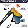 image:imageDUCO Polarized Sports Sunglasses for Men Women DC0023  UV400 Protection Beach Volleyball Sunglasses Flexible TR90 Frame Wrap Around Glasses for Baseball Softball Running03black Black Revo Orange
