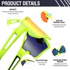 image:imageDUCO Polarized Sports Sunglasses for Men Women DC0023  UV400 Protection Beach Volleyball Sunglasses Flexible TR90 Frame Wrap Around Glasses for Baseball Softball Running11green Black Revo Orange