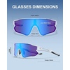image:imageDUCO Polarized Sports Sunglasses for Men Women DC0023  UV400 Protection Beach Volleyball Sunglasses Flexible TR90 Frame Wrap Around Glasses for Baseball Softball Running01white Black Revo Blue