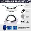 image:imageDUCO Polarized Sports Sunglasses for Men Women DC0023  UV400 Protection Beach Volleyball Sunglasses Flexible TR90 Frame Wrap Around Glasses for Baseball Softball Running02black Grey Revo Black