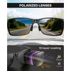 image:imageDUCO Polarized Sunglasses Men Lightweight AlMg Carbon Fiber Rectangle Sunglasses for Men UV400 Protection Sun Glasses 8206A Black Frame Black Temple Grey Lens