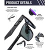 image:imageDUCO Polarized Sunglasses Men Lightweight AlMg Carbon Fiber Rectangle Sunglasses for Men UV400 Protection Sun Glasses 8206Black Frame Black Frame Revo Purple Lens
