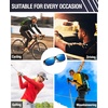 image:imageDUCO Polarized Sunglasses Men Lightweight AlMg Carbon Fiber Rectangle Sunglasses for Men UV400 Protection Sun Glasses 8206Black Frame Black Temple Revo Blue Lens