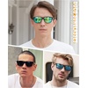 image:imageDUCO Polarized Sunglasses Men Lightweight AlMg Carbon Fiber Rectangle Sunglasses for Men UV400 Protection Sun Glasses 8206Black Frame Black Temple Revo Green Lens