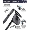 image:imageDUCO Polarized Sunglasses Men Lightweight AlMg Carbon Fiber Rectangle Sunglasses for Men UV400 Protection Sun Glasses 8206Black Frame Black Temple Revo Silver Lens