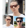 image:imageDUCO Polarized Sunglasses Men Lightweight AlMg Carbon Fiber Rectangle Sunglasses for Men UV400 Protection Sun Glasses 8206Black Frame Black Temple Revo Red Lens