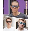 image:imageDUCO Polarized Sunglasses Men Lightweight AlMg Carbon Fiber Rectangle Sunglasses for Men UV400 Protection Sun Glasses 8206Black Frame Black Temple Revo Silver Lens