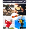 image:imageDUCO Polarized Sunglasses Men Lightweight AlMg Carbon Fiber Rectangle Sunglasses for Men UV400 Protection Sun Glasses 8206Black Frame Black Temple Revo Red Lens