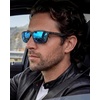 image:imageDUCO Polarized Sunglasses Men Lightweight AlMg Carbon Fiber Rectangle Sunglasses for Men UV400 Protection Sun Glasses 8206Black Frame Black Temple Revo Blue Lens