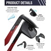 image:imageDUCO Polarized Sunglasses Men Lightweight AlMg Carbon Fiber Rectangle Sunglasses for Men UV400 Protection Sun Glasses 8206Black Frame Red Blue Temple Grey Lens