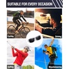 image:imageDUCO Polarized Sunglasses Men Lightweight AlMg Carbon Fiber Rectangle Sunglasses for Men UV400 Protection Sun Glasses 8206Silver Frame Silver Temple Grey Lens