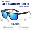 image:imageDUCO Polarized Sunglasses for Men Sun glasses All Carbon Fiber Frame 100 UV Protection for Driving Running Fishing DC8325Black Frame Revo Blue Lens
